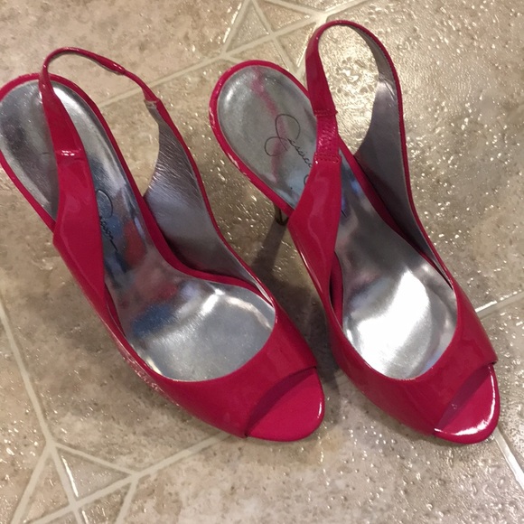Jessica Simpson hot pink high heels - Picture 1 of 8